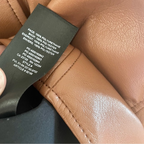NEW!! Aritzia Babaton Vegan Leather Pelli Hip Shacket sz XXL - Picture 8 of 9